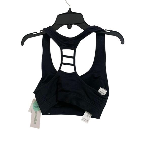 Marika Haley Seamless Sports Bra Black Padded Racerback Size XS New - Picture 4 of 7